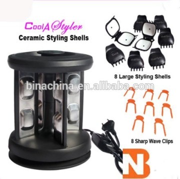 2015 New Ceramic Styling Shells Sharp wave clips Curling Iron as seen on tv