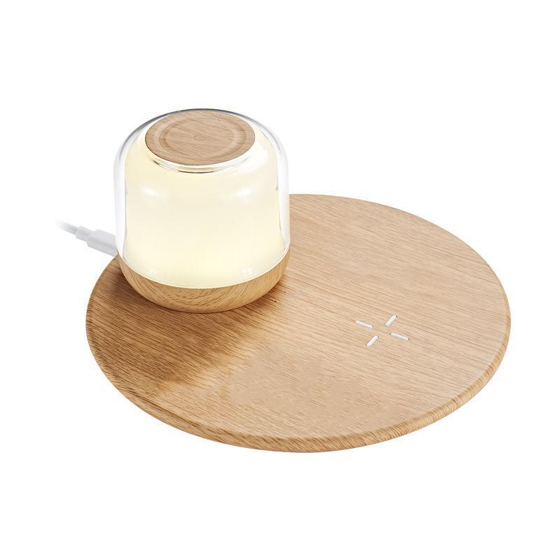Multi-function Colorful Lights Speaker Wireless Bluetooth Mini Speaker with Wireless Charger