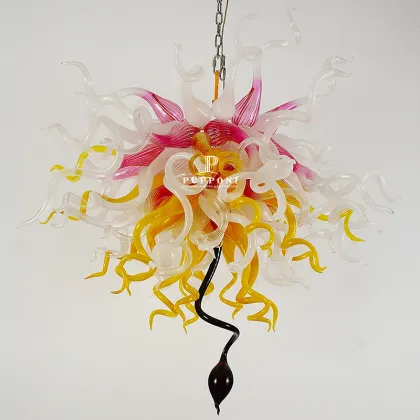 Murano Style Glass Blown Chandelier