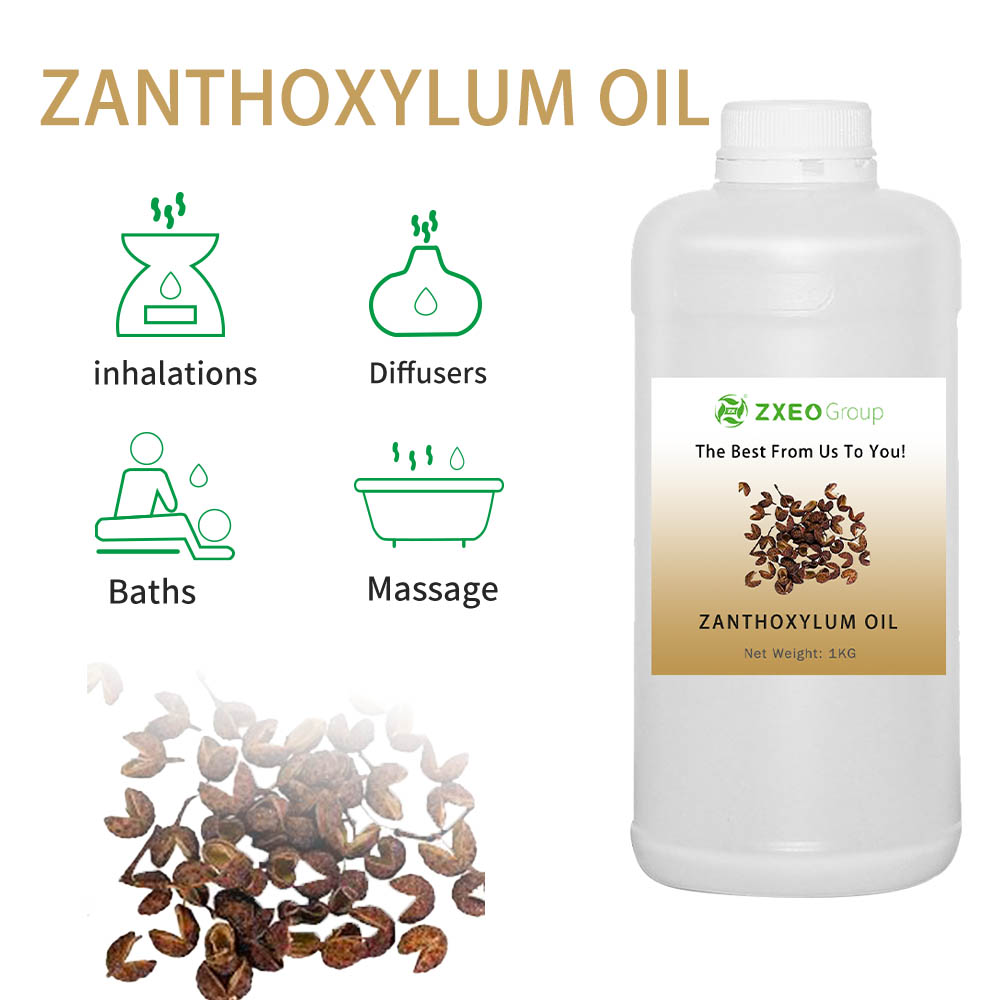 Pasokan minyak zanthoxylum murni dan manfaat organik aroma minyak esensial