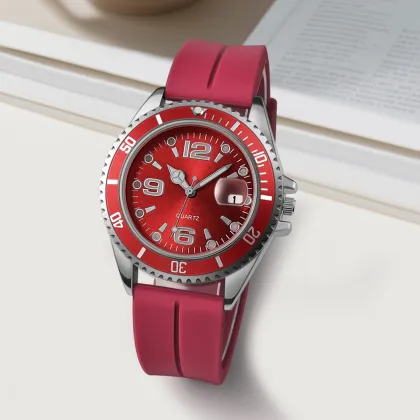 Custom Logo Wholesale Men's Luxury Silicone Alloy Quartz Watch