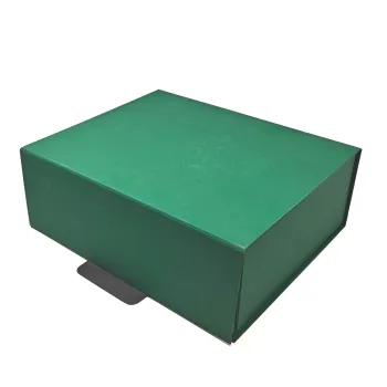 Custom Matt Green Flip Packaging Box with Magnet