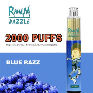 Randm Dazzle 2000 Puffsオリジナルの使い捨て蒸気ペン