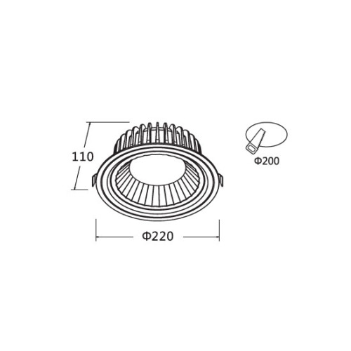 LEDER Bright Star Round Shape 20W LED Downlight