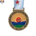 Best custom round shape running metal medals