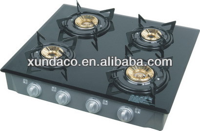 Powerbox 4 Gas Burner Glass Top Cooker