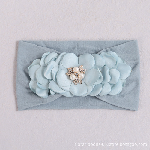 Sweet Style Children's Floral Nylon Scrunchie Headband