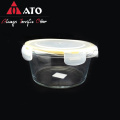 3 pcs/set Round Crisper Container Glass Crisper Glass