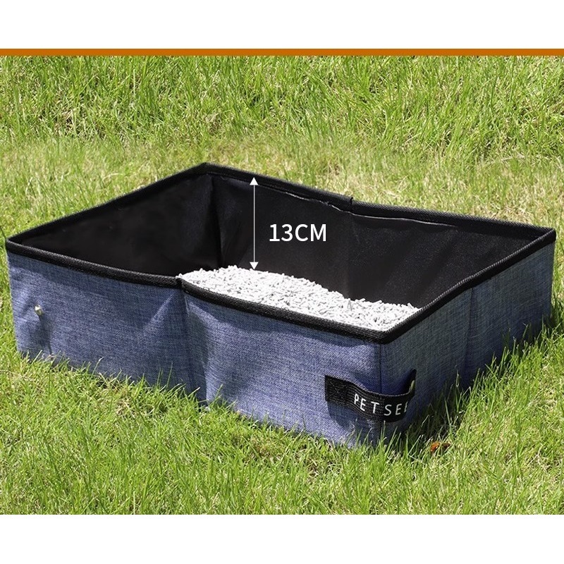 Foldable Portable Cat Litter Box Travel Outdoor Anti Splash Litter Pan