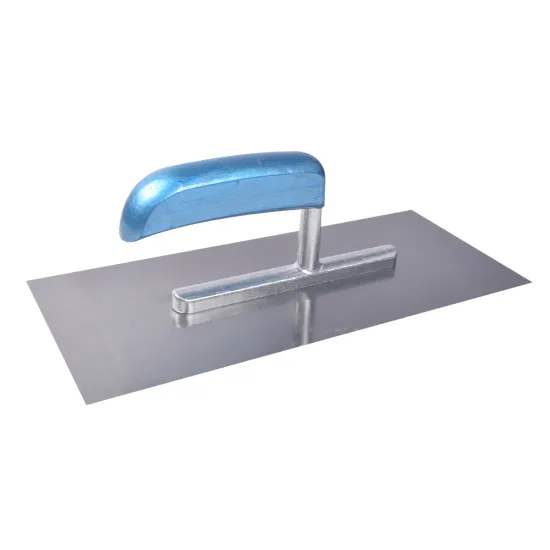 Professional Stainless Steel Wall Rendering Trowel with Wood Handle for Concrete Plastering and Finishing