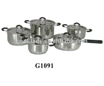 10pcs stainless steel casseroles set
