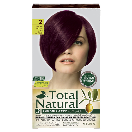 Color de tinte de cabello natural y fácil y fácil