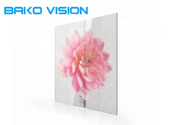 160 ° kijkhoek transparant glazen LED-scherm