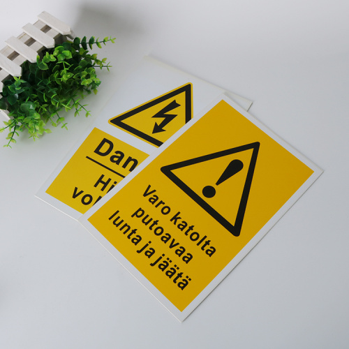 Customized triangle danger safety warning signs on demand