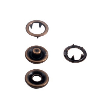 Antique Brass Pearl Four-Part Press-On Snap Buttons for Clothing: BM10006#