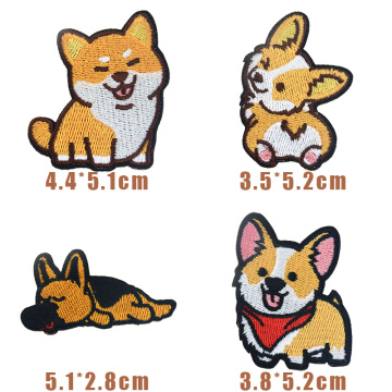 Animal Embroidery Patches Cute Dog Iron Patches