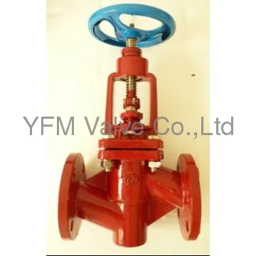 Through way type PFA lined stop valves J41 globe valve