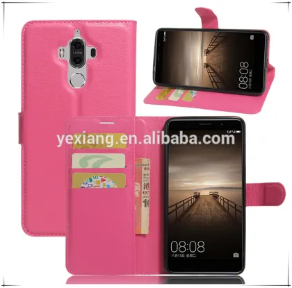 Wallet PU Leather Protective cell phone back cover flip case for huawei mate 9
