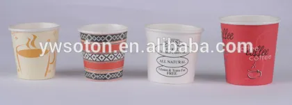 coffee cup customer design/kraft paper cup/printed disposable brown kraft paper coffee cup/Brown kraft paper cup