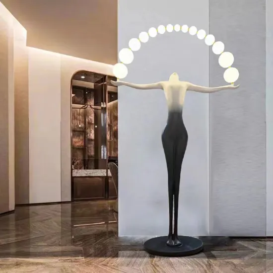 Modern Minimalist Nordic Resin Sculpture LED Floor Lamp