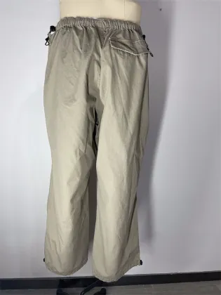 American Wide Leg Drawstring Workwear Pants