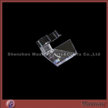 Mini transparent slant acrylic/plexiglass ring/finger ring display stand/holder/clip