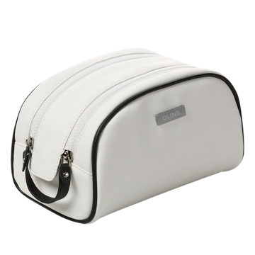 Daily Use Simplicity Leather Makeup Travel Toiletry Bag