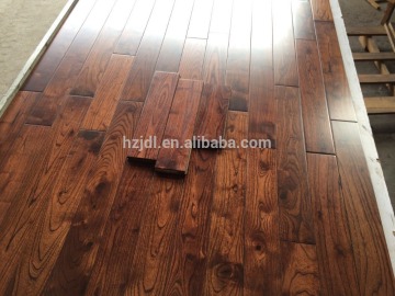 Chinese Teak Solid hardwood flooring flat surface UV lacquered 18*90*RL walnut color