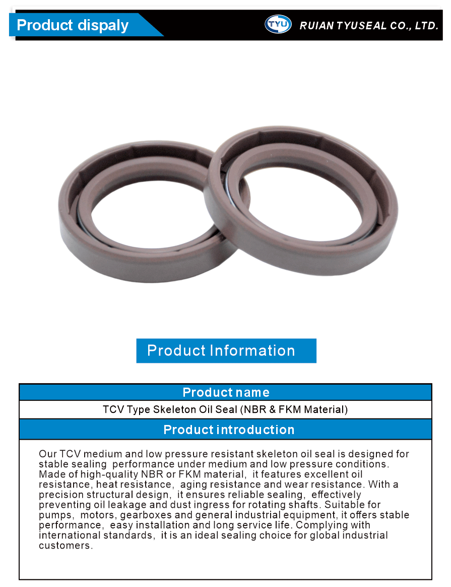 TCV Type Oil Seal Resistant