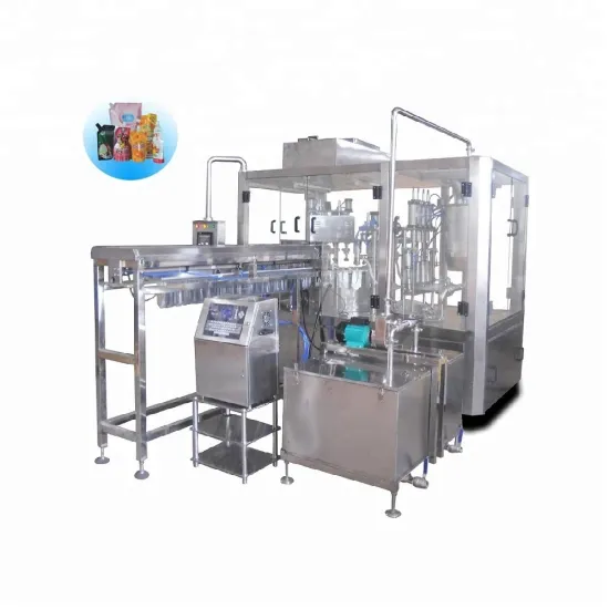 Automatic Premade Stand Up Pouch Filling, Capping, Sealing, and Packing Machine for Liquid Foods in Shanghai