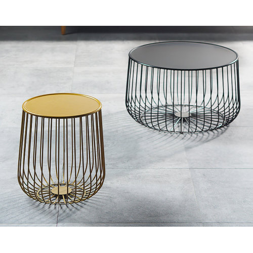 mid century modern black gold side coffee table