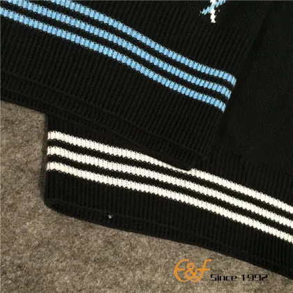 Cotton Intarsia Computer Knit Men Sweater