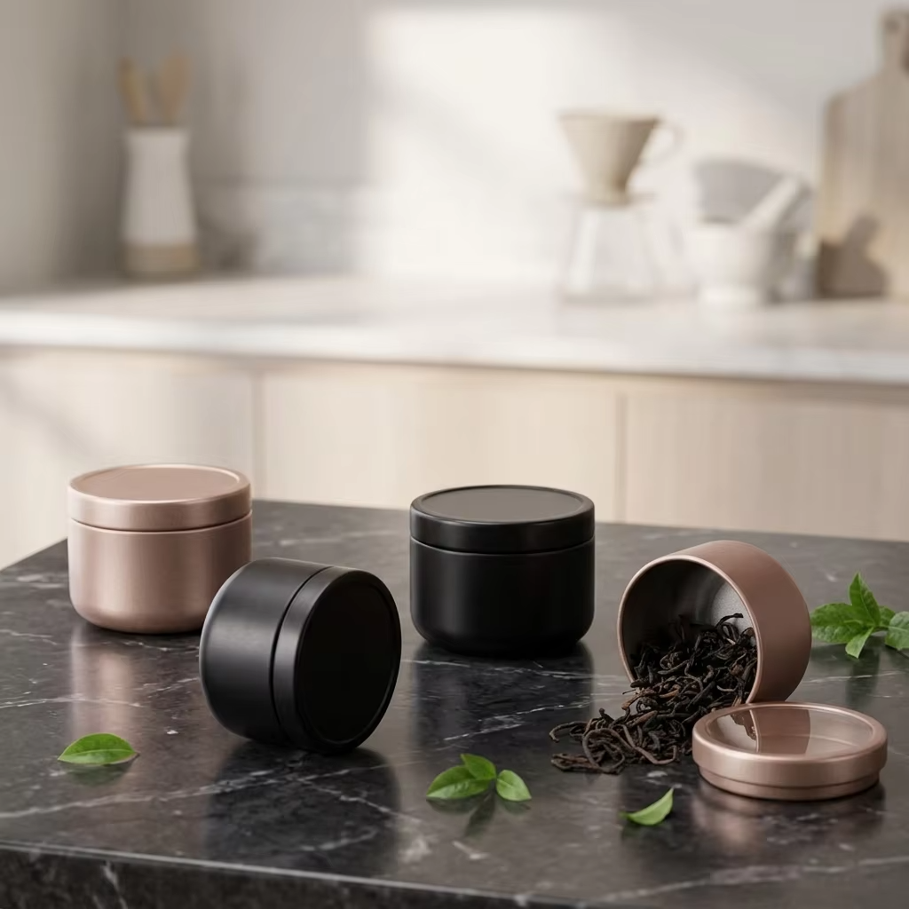 airtight tea metal containers