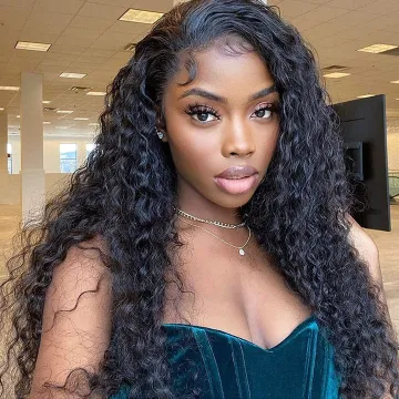 Wholesale Raw Brazilian Virgin Hair water wave wigs HD Lace 13x4  Water Wave Lace Frontal  Human Hair Wig Deep Water Wig