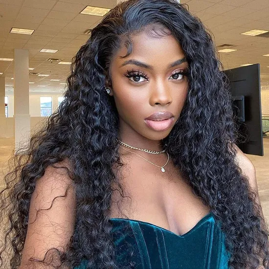 Wholesale Raw Brazilian Virgin Hair water wave wigs HD Lace 13x4  Water Wave Lace Frontal  Human Hair Wig Deep Water Wig