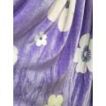 Purple color shiny flannel fleece blanket