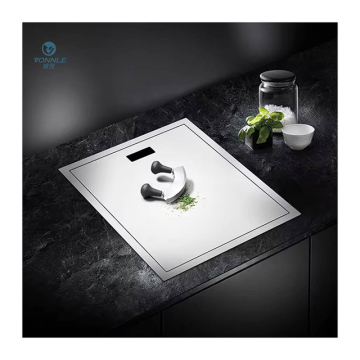 Multi-functional Handmade Kitchen Sinks with Lifting Faucet, Lid Cover, and Hidden Design