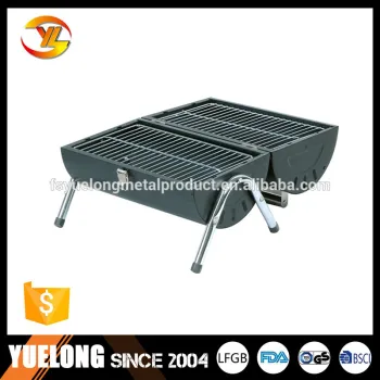 Portable small Steel double barrel portable charcoal grill bbq