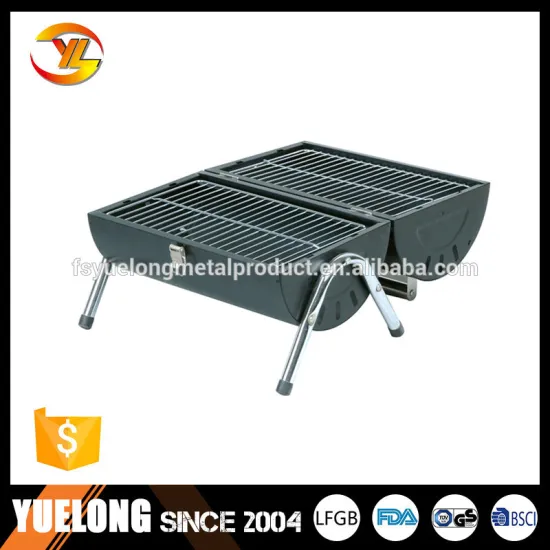 Portable small Steel double barrel portable charcoal grill bbq
