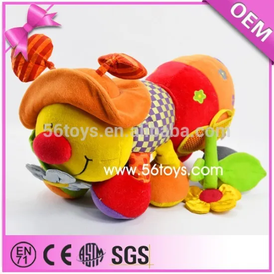 Eco friendly colorful plush toy bee, custom plush bee for baby