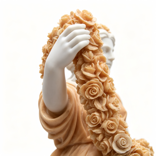 Classical Rose Wreath Garden Sculpture