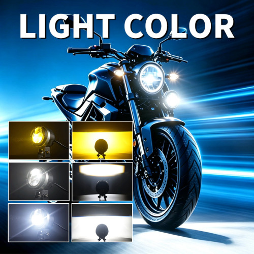 Hjg 1500Lm White Yellow Dual Color Motorcycle Spotlight