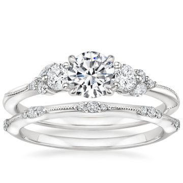 wedding ring sets Round Brilliant Cut Diamond Wedding Ring Set Supplier