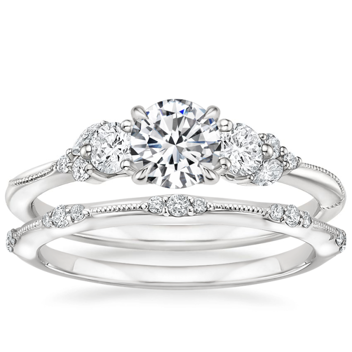 แหวนแต่งงานเพชรเจียระไนทรงกลม