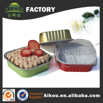 Full inventory ovenable takeaway aluminum foil tray with plastic lid