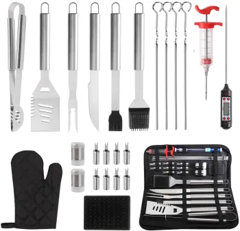 Comprehensive 25-Piece Grill Utensils Set: Your Ultimate Accessory Kit for Outdoor Grilling