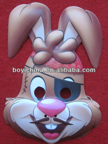 Party gift of cute rabbit 3D PVC embossed mask