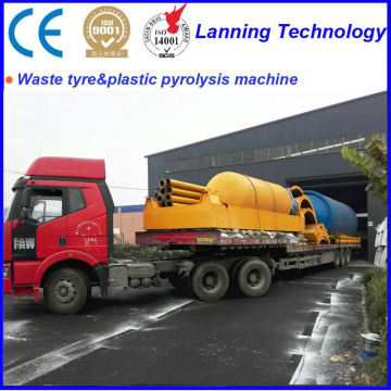 alta produção de óleo nova máquina de pirólise de resíduos de pneus