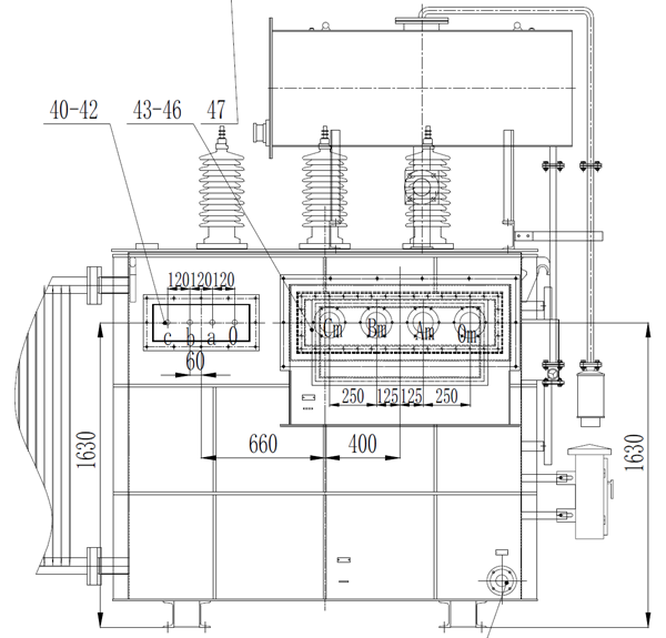 8mva transformer dimension