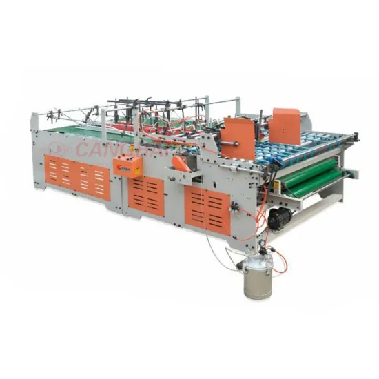 semi automatic folder gluer machine with bottom locked